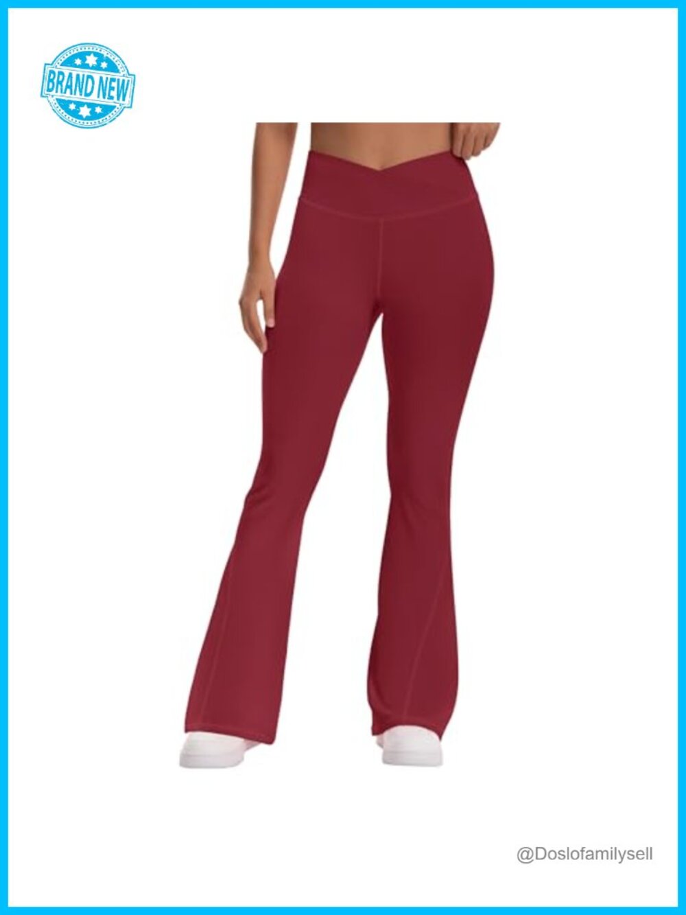 High Waisted Flare Leggings Crossover Tummy Control Bootcut Yoga Pants Gym